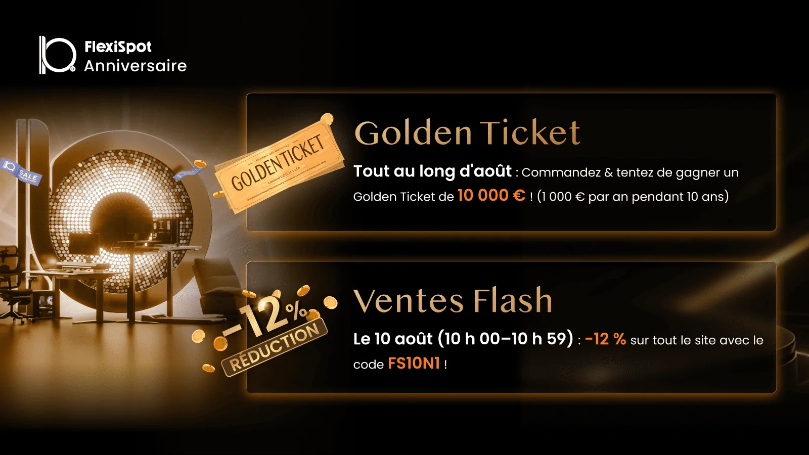 Code promo anniversaire FlexiSpot C7 Morpher
